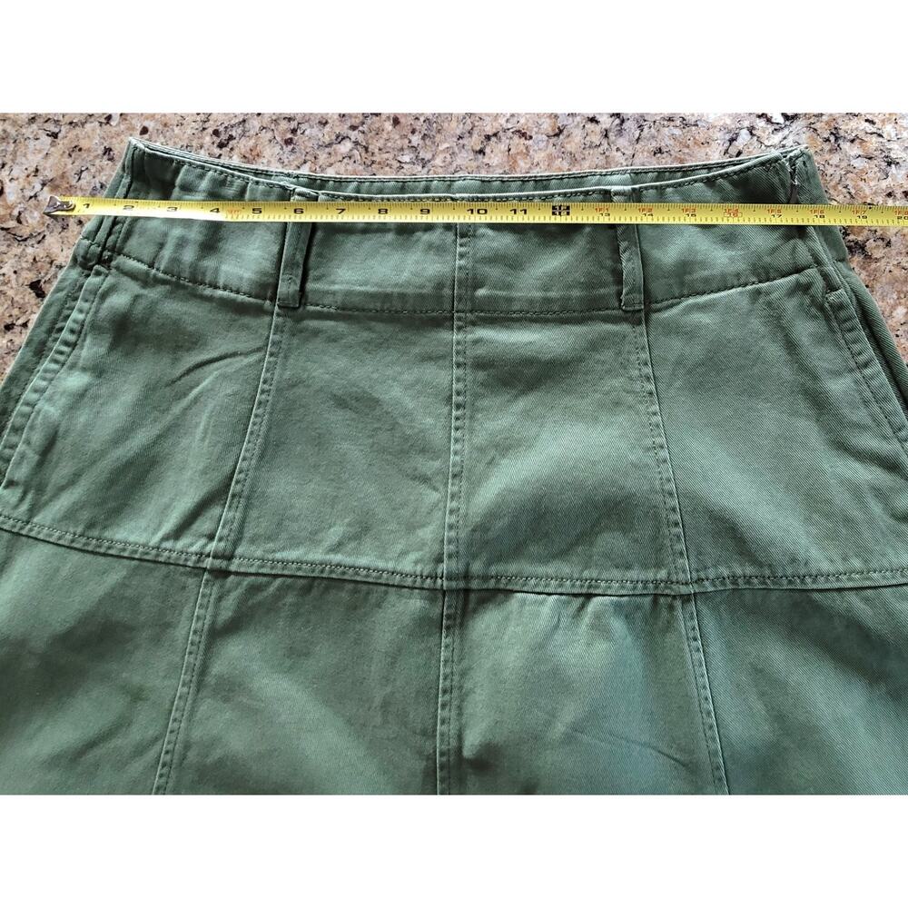FREE ASSEMBLY Flared Skirt with Yoke Military Green w/Pockets Womens Size: 12 - Picture 14 of 15